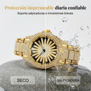 ⌚ 50% DE DESCONTO AGORA! 💎 Relógio Iced-Out Masculino com Mostrador Giratório – Cristais Brilhantes, Quartzo Preciso e Vidro Mineral Resistente ✨